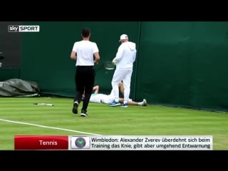 Alexander zverev injured his knee during practice with kei nishikori