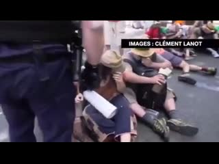 Today french gendarmerie watered climate protestors because it was to hot 45,9°c