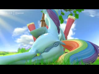 Rainbow dash variant of a blowjob