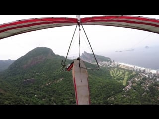 Paragliding over rio de janeiro