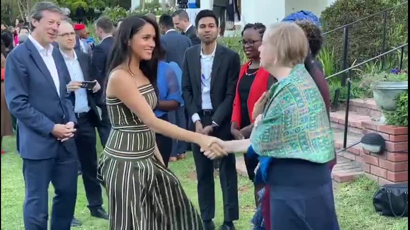 Lovely video of meghan, duchess of sussex, this evening at a reception thanks to @nickdix