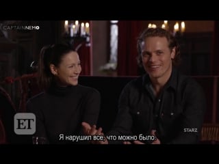 Exclusive "outlander" stars sam heughan and caitriona balfe play never have i ever with whisky [rus sub]