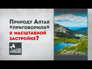 Природу алтая "приговорили" к масштабной застройке?