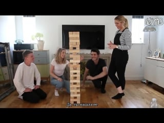 Гигантская дженга // couples giant jenga challenge