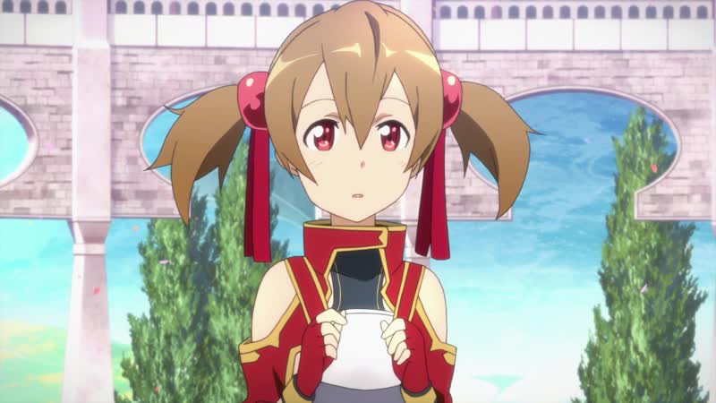 Кирито и силика на цветущей поляне флория / kirito and silika in floria's blooming glade sword art online