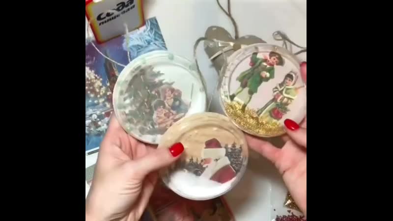 Идеи поделок из крышек на новый год своими руками