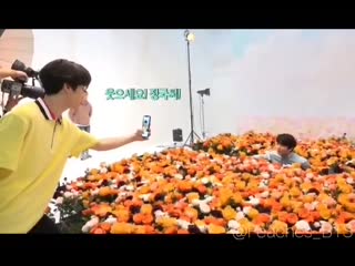 Is on selfie mode jungkook sshi, please smile! please smile! jungkook sshi! shows