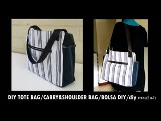 Diy bag tote bag with zipper