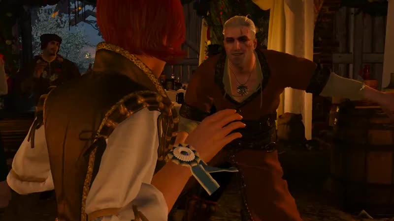 Геральто витольд флексит под песню польской коровы с анимешницей в чулках