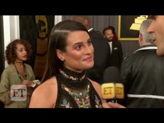 Exclusive lea michele adorably gushes over meeting celine dion at the grammys im the biggest …