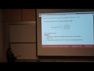 Cs231n winter 2016 lecture 9 visualization, deep dream, neural style, adversarial examples