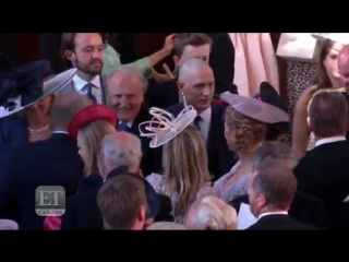 Spotted tomhardy mingles with guests inside st georges chapel during the royalwedding