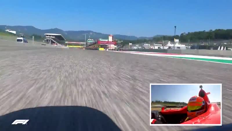 Driving around mugello in your dads title winning @scuderiaferrari f2004 = amazing 😍 #tuscangp 🇮🇹 #f1