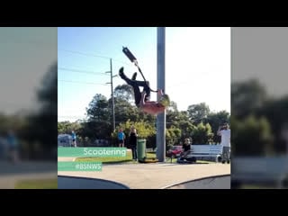 Frontflip double tailwhip to manual