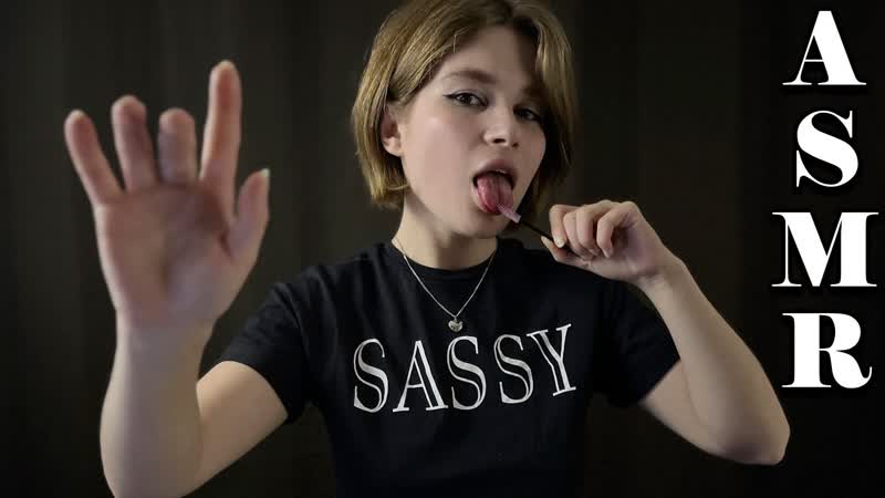 Sleep porn video – Lerka asmrka spit painting 💦 mouth sounds, kisses, deep breathing, mic scratching for your sleep ✨
