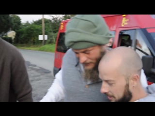 Vikings actors travis fimmel and alexander ludwig arriving @ the viking picnic