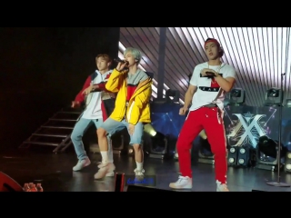 [170714] monsta x fancam (i m & minhyuk & shownu) '24k magic' (bruno mars cover) @ 'the 1st world tour' beautiful in new y