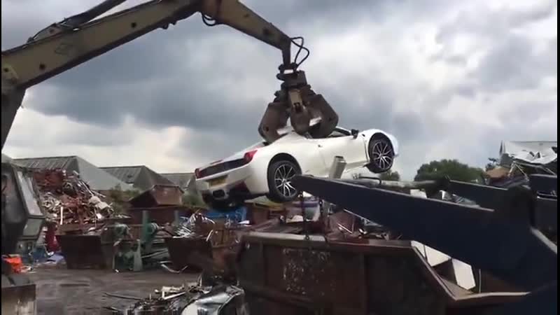 Ferrari 458 seized and destroyed by the police