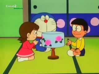 Doraemon 0033 construyendo con papel