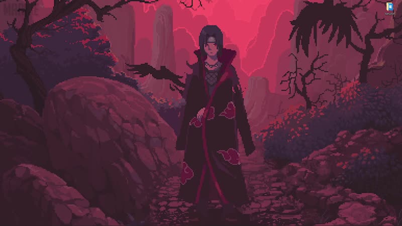 Итачи учиха в черном плаще из наруто живые обои для wallpaper engine