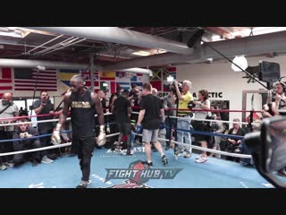 Power on full display deontay wilder's full mitt workout as he prepares for tyson fury power on full display deontay wilder'