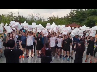 [info] exos power was played during a big ice bucket challenge event for seungil hope fo