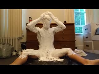 Shaving cream in speedos