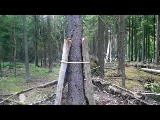 Самодельная прозрачная байдарка из веток и пленки homemade stretch wrap kayak