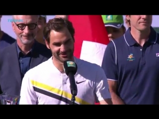 Federer speech at indian wells