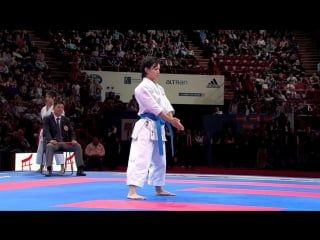 Final female kata rika usami of japan 宇佐美 里香。空手