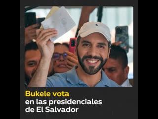 Nayib bukele vota en las elecciones presidenciales de el salvador