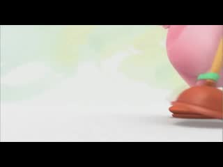 Funny persevering pig