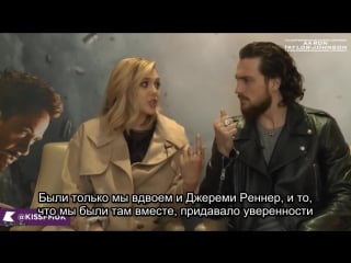 Avengers age of ultron stars aaron taylor johnson & elizabeth olsen talk to kiss rus sub