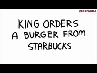 King orders a burger from starbucks (the owl house)