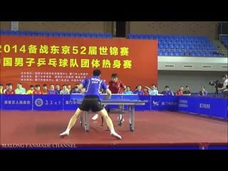 Ma long vs zhang jike china trials (coach camera)