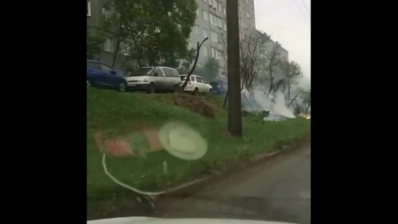 Обрыв лэп привел к возгоранию во владивостоке