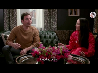 [rus/sub] demi lovato with jimmy fallon in "lip sync conversation"