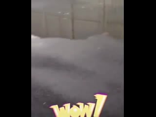 A landslide wipes out a train