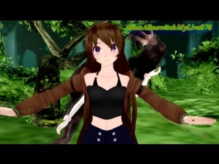 (mmd) (tmntxstarshinelegacy) raphael werewolf, lightning, alina alinowitch (echo)