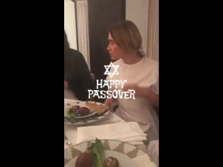 Ashley being awfully cute celebrating passover