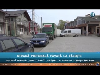 Stradă pietonală pavată la fălești datorită fondului „renato usatîi”, orășenii au parte de condiții mai bune