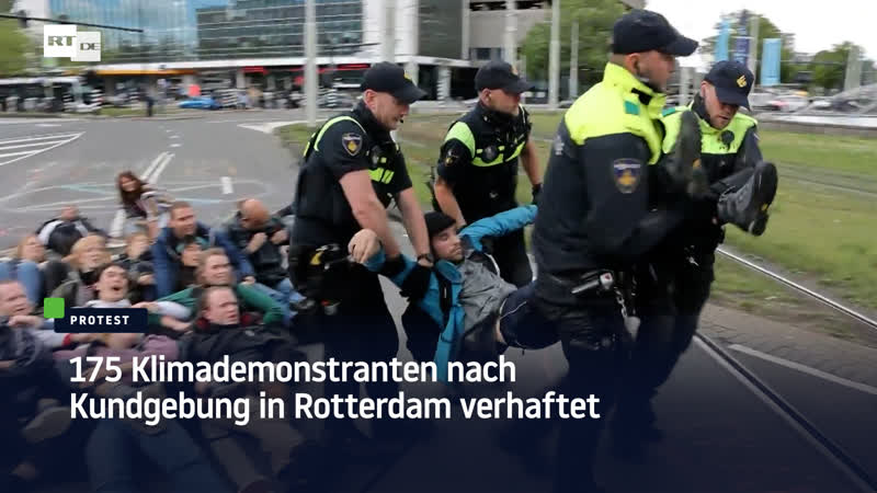 Niederlande 175 klimademonstranten nach kundgebung in rotterdam verhaftet