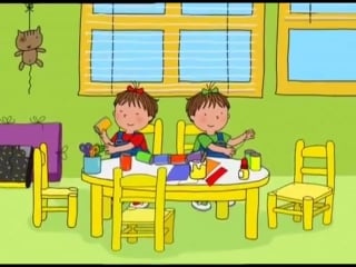 The baby triplets fun at the school