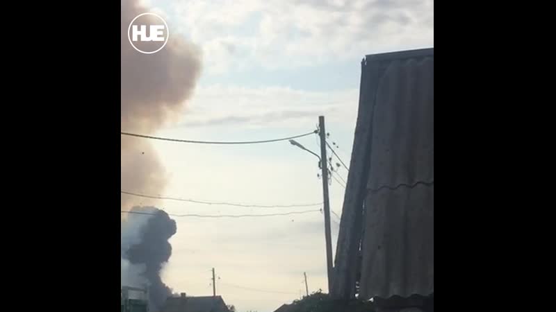 В красноярском крае загорелся военный склад с боеприпасами