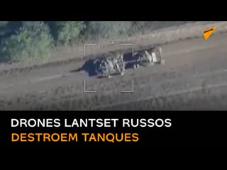 Rússia mostra uso de drones kamikaze contra tanques e veículos da ucrânia