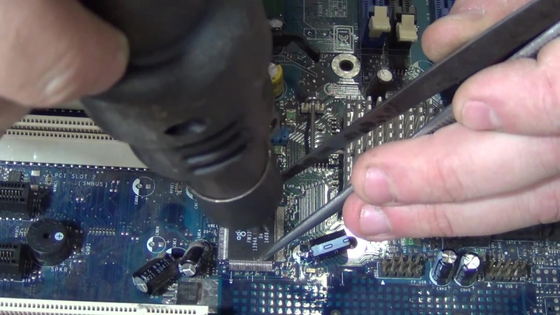 05 пайка планарных smd микросхем микроволной