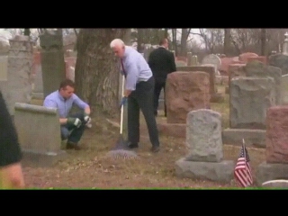 Vice president mike pence made an unannounced visit to a vandalized jewish cemetery