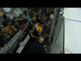 Boston bruins zdeno chara#33 scores a hat trick