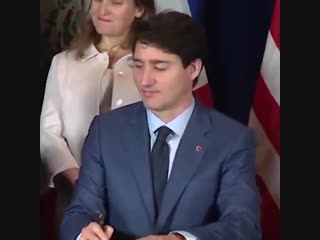 Exact moment each world leader in turn realizes trump mis signed new nafta agreement