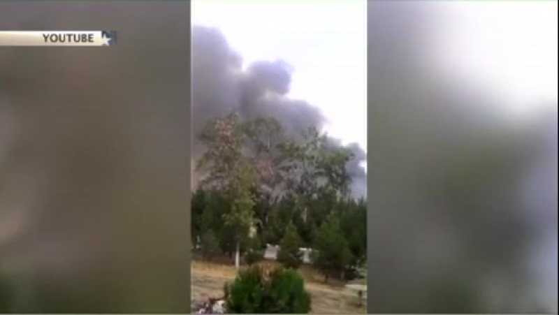 Очевидцы сняли, как взрываются снаряды на военном заводе в азербайджане